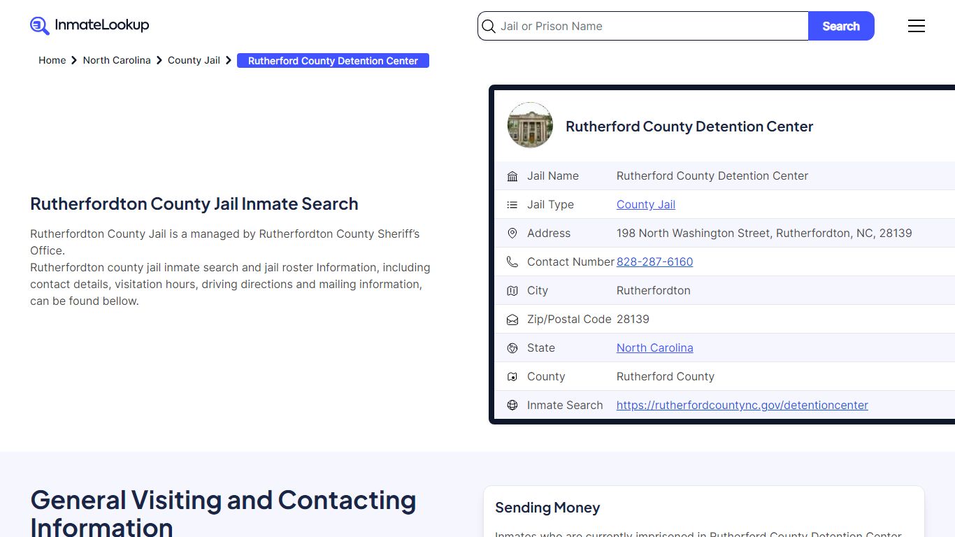 Rutherfordton County Jail Inmate Search - Inmate Lookup